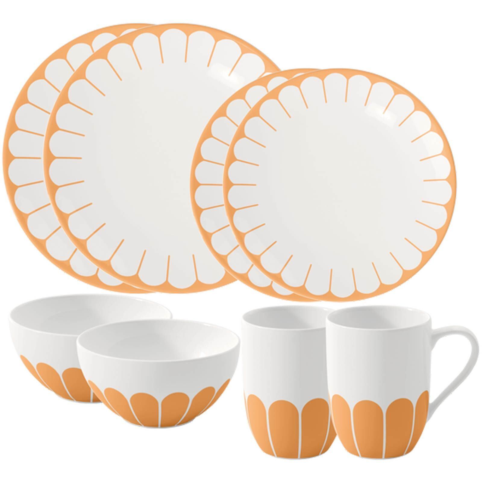STARTER-SET Fleur Couleur Soleil 8-tlg. - Gelb, Keramik (2/2/2cm) - Villeroy & Boch
