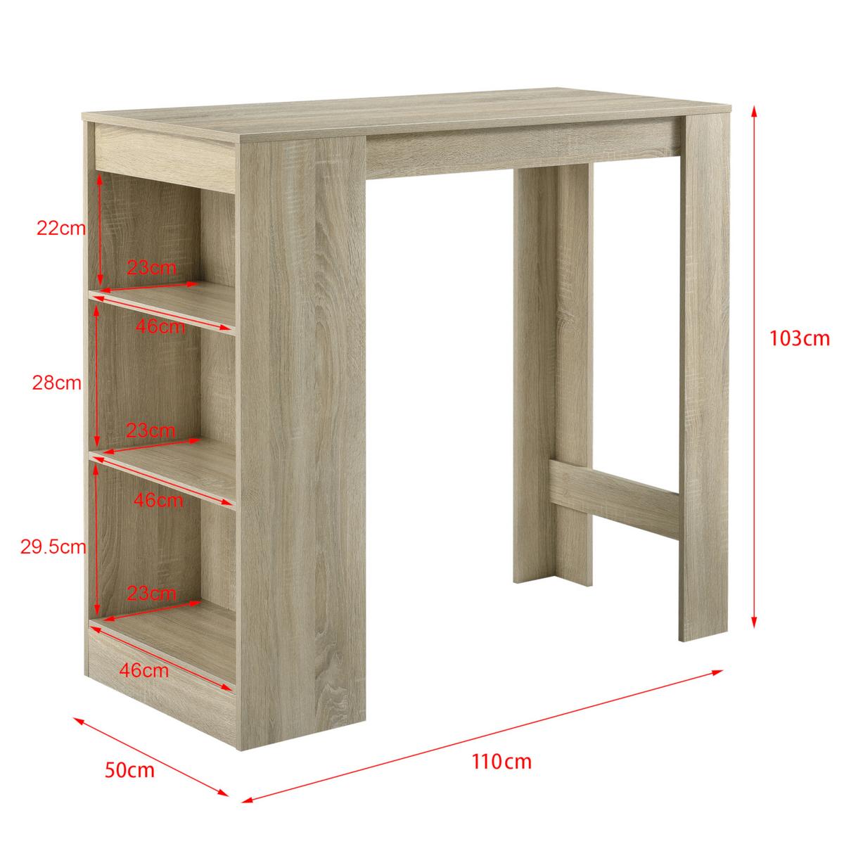 BARTISCH Kouvala - Eichefarben, Holzwerkstoff (50/110/103cm) - [en.casa]