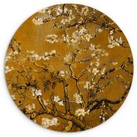 WANDBILD Mandelblüte - Kunst - Van Gogh - Gold Wandbild 120x120 cm - Wengefarben, Kunststoff (120/120cm) - MuchoWow
