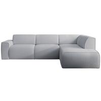 ECKSOFA Bouvi Hellgrau rechts - Hellgrau/Schwarz, Kunststoff/Textil (220/292cm) - Selsey