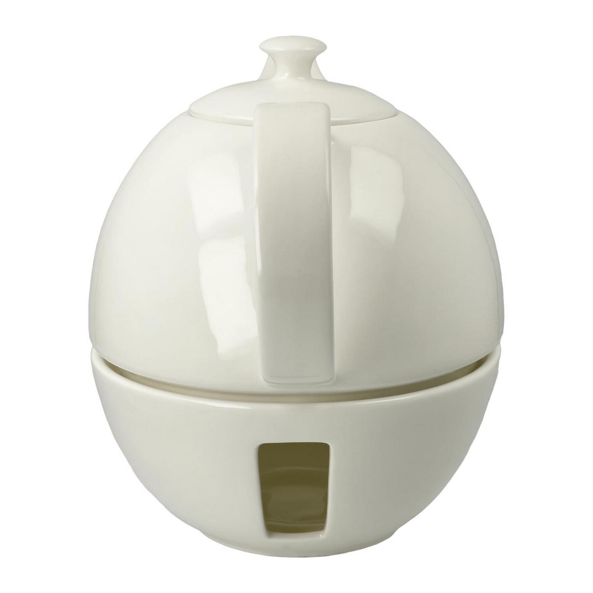 TEEKANNE MIT STÖVCHEN TableWare weiß 1,2 l - Weiß, Keramik (1.2L) - Goebel