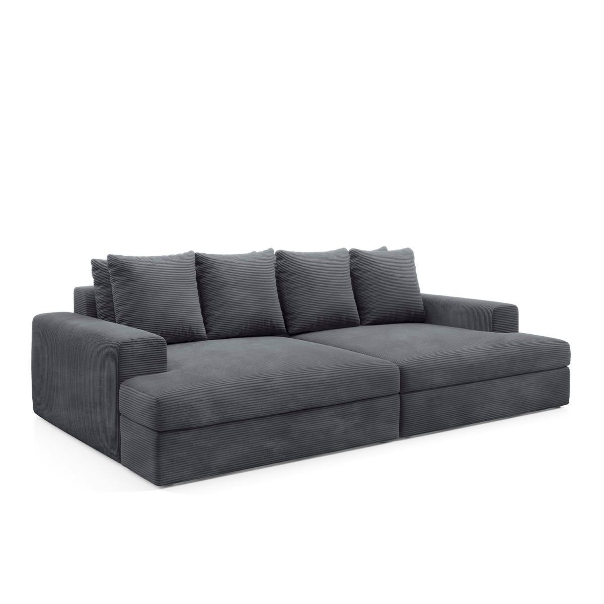 SOFA Paola 3 Sitzplätze Grau - Grau, Holz (272/86/167cm) - Petits-meubles