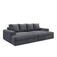 SOFA Paola 3 Sitzplätze Grau - Grau, Holz (272/86/167cm) - Petits-meubles