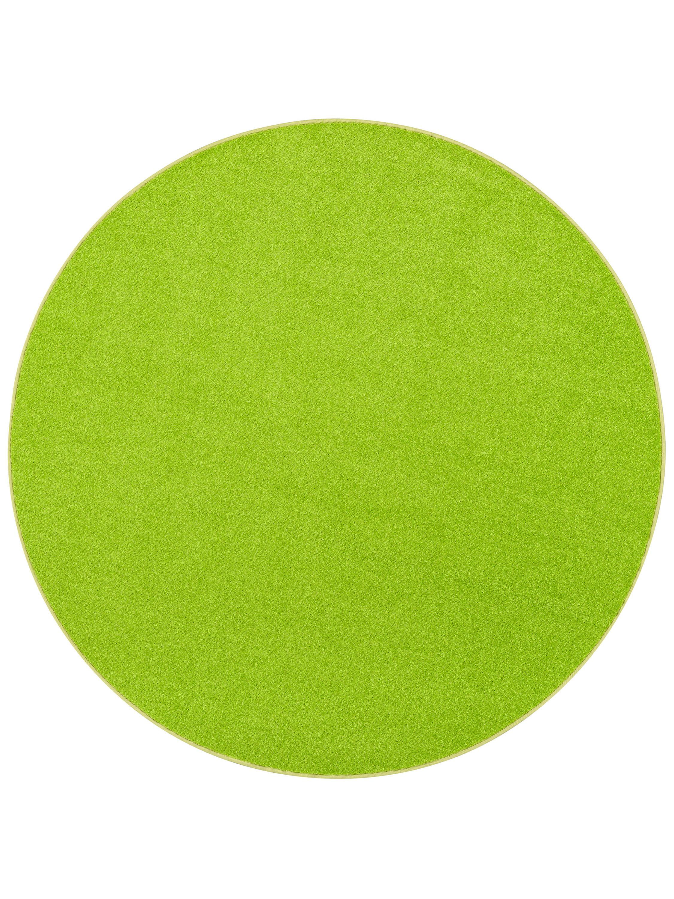 TREND VELOURS TEPPICH JOY RUND - Limette, Textil (100/100cm) - Snapstyle