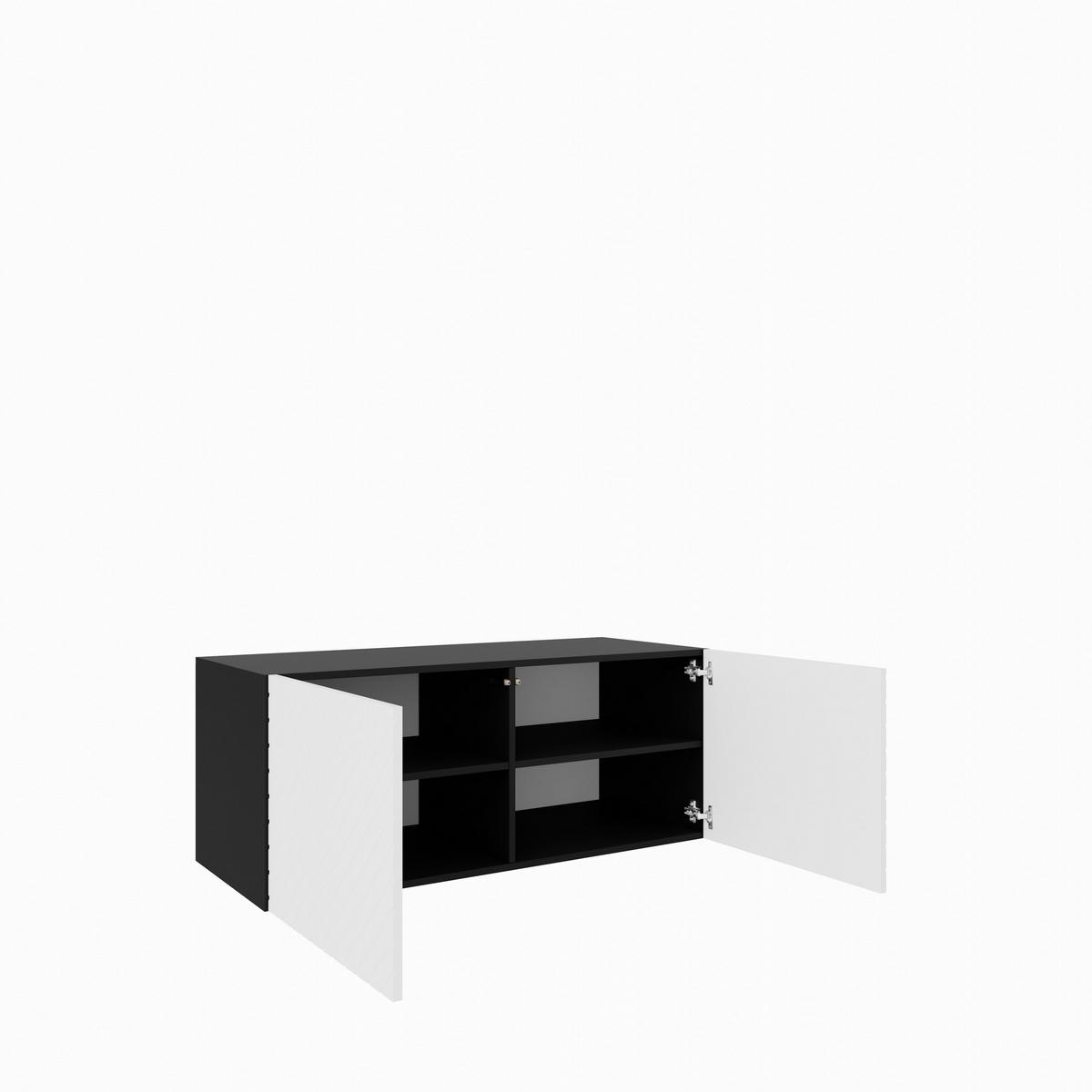 LOWBOARD CAVA 100/41/40 cm, Hängender TV-Schrank Anthrazit / Weiß - Anthrazit/Weiß, Holzwerkstoff (100/41/40cm) - MASSENO