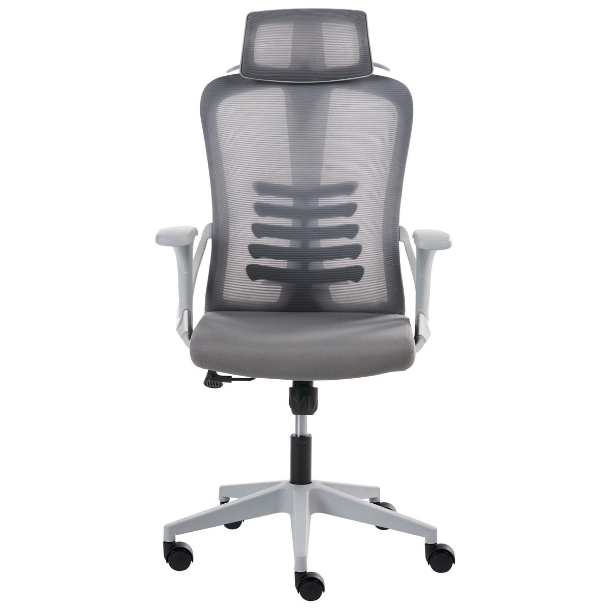 BÜROSTUHL Grau Ergonox - Grau, Textil (60/119/70cm) - Beliani