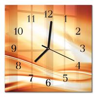 WANDUHR aus Glas 30x30 cm - Abstraktion - Orange, Glas (30/30/0.4cm) - TULUP