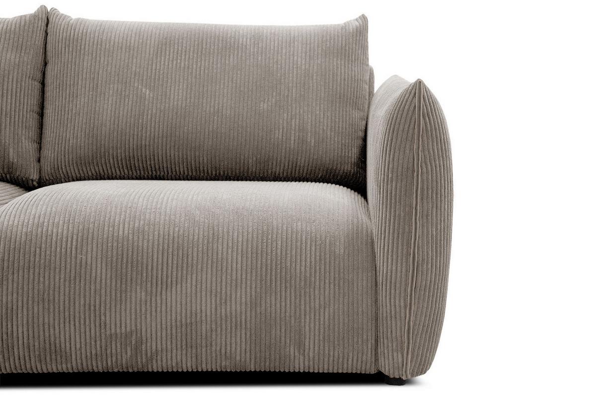 ECKSOFA TAUER 5-Sitzer, taupe - Taupe/Schwarz, Holzwerkstoff/Kunststoff (173/294cm) - Wozimo