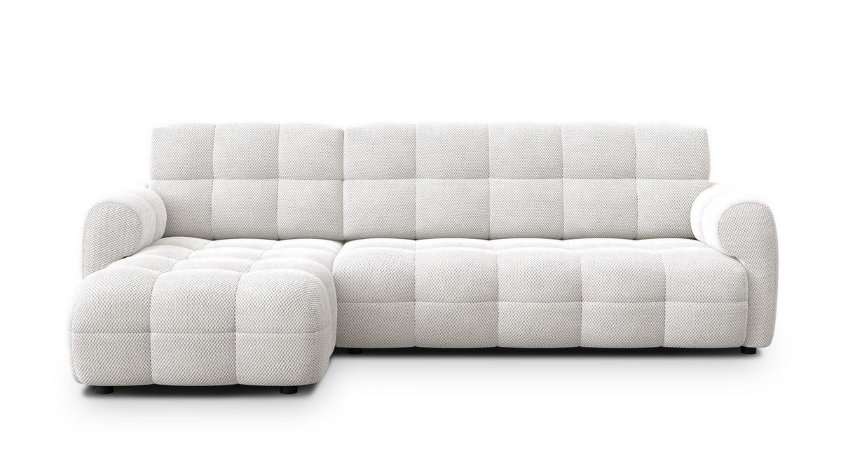 ECKSOFA MELLOW 4-Sitzer, creme - Creme/Schwarz, Holz/Textil (262/156cm) - Wozimo