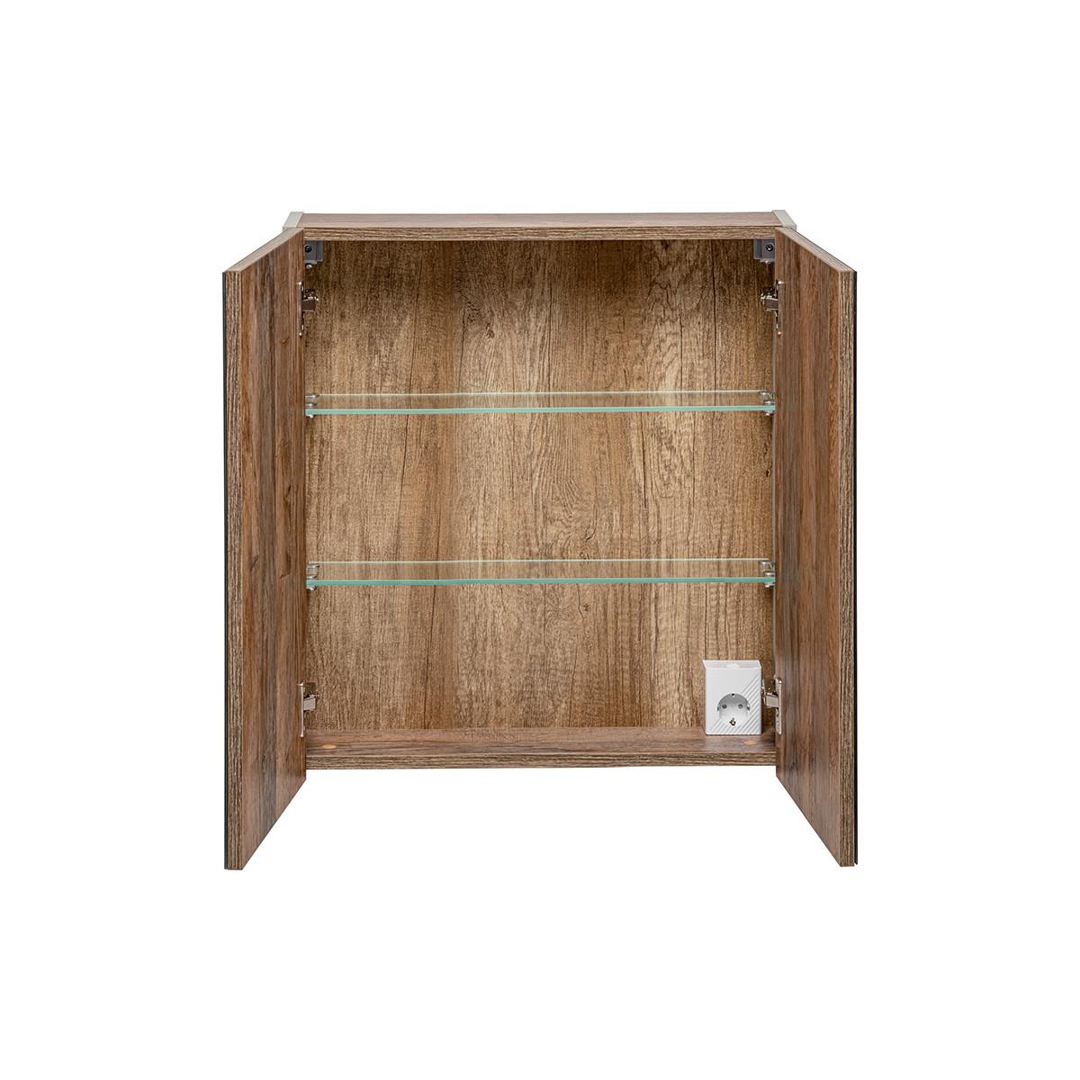 SPIEGELSCHRANK Éros Taupe - Taupe, Holzwerkstoff (60/65/17cm) - Petits-meubles