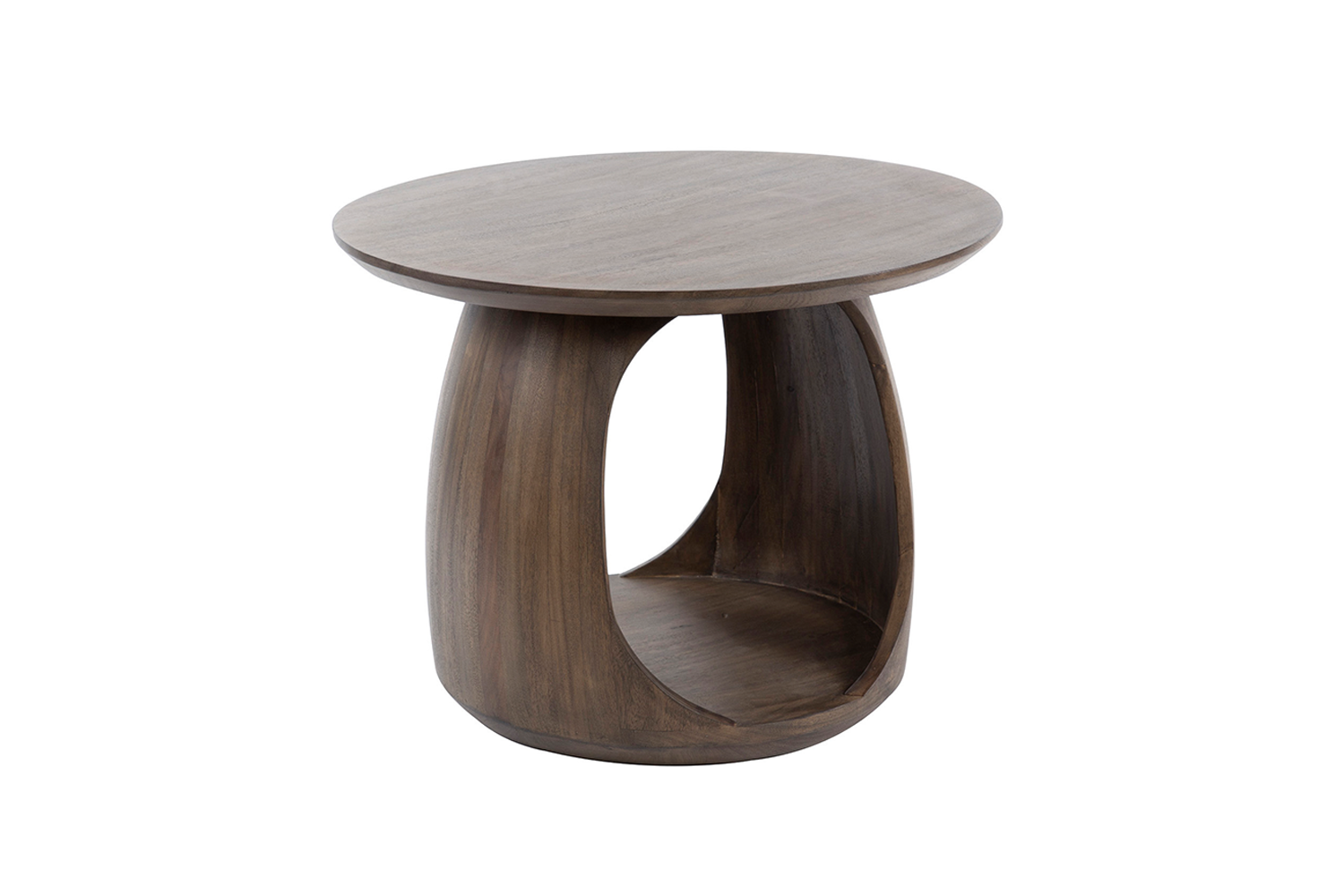 BEISTELLTISCH MEVA Braun Akazie - Braun, Akazienholz/Holz (60/60/46cm) - KAWOLA