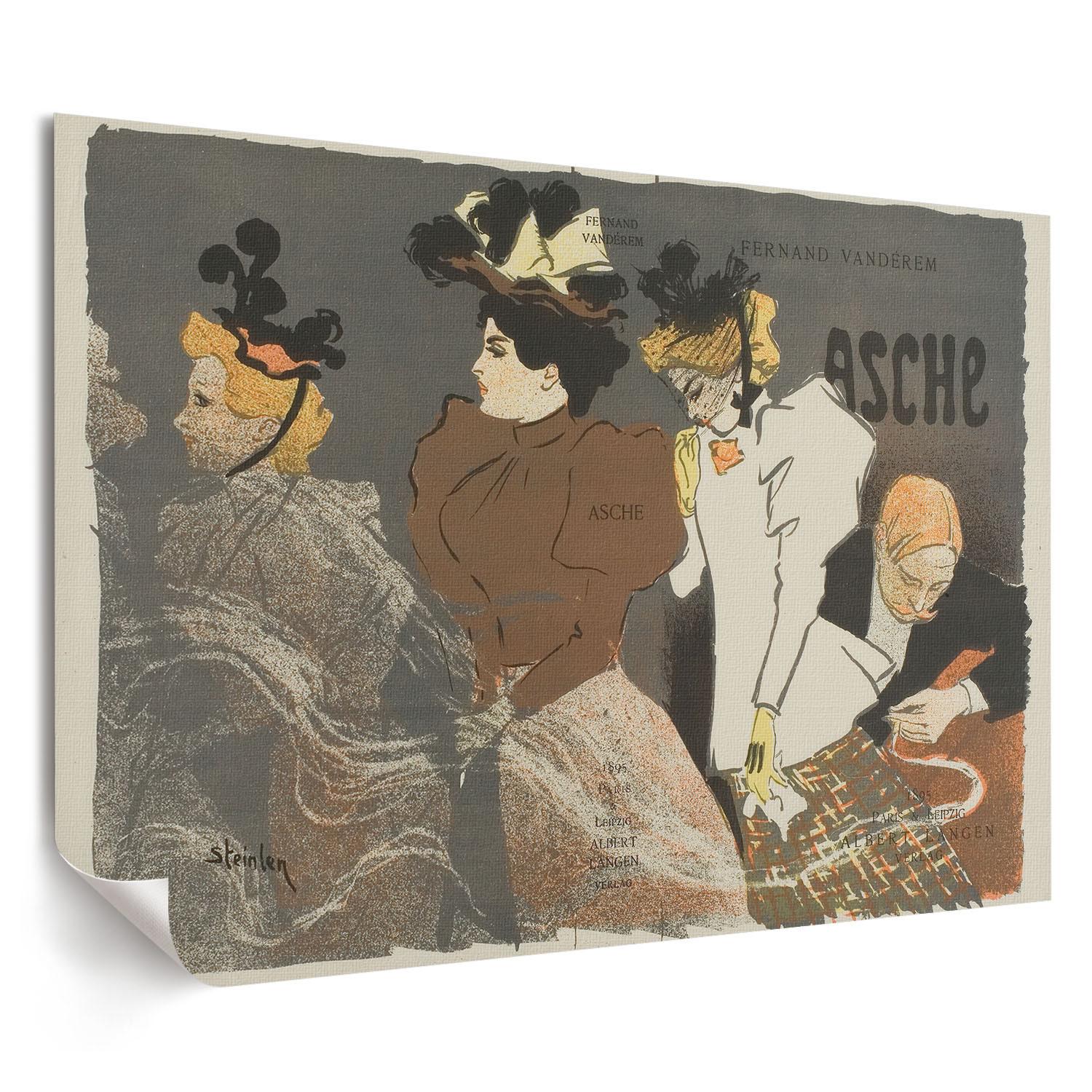 POSTER - 29x21 cm (A4) - Théophile Steinlen - Asche - Braun, Textil (29.7/21/0.1cm) - TULUP