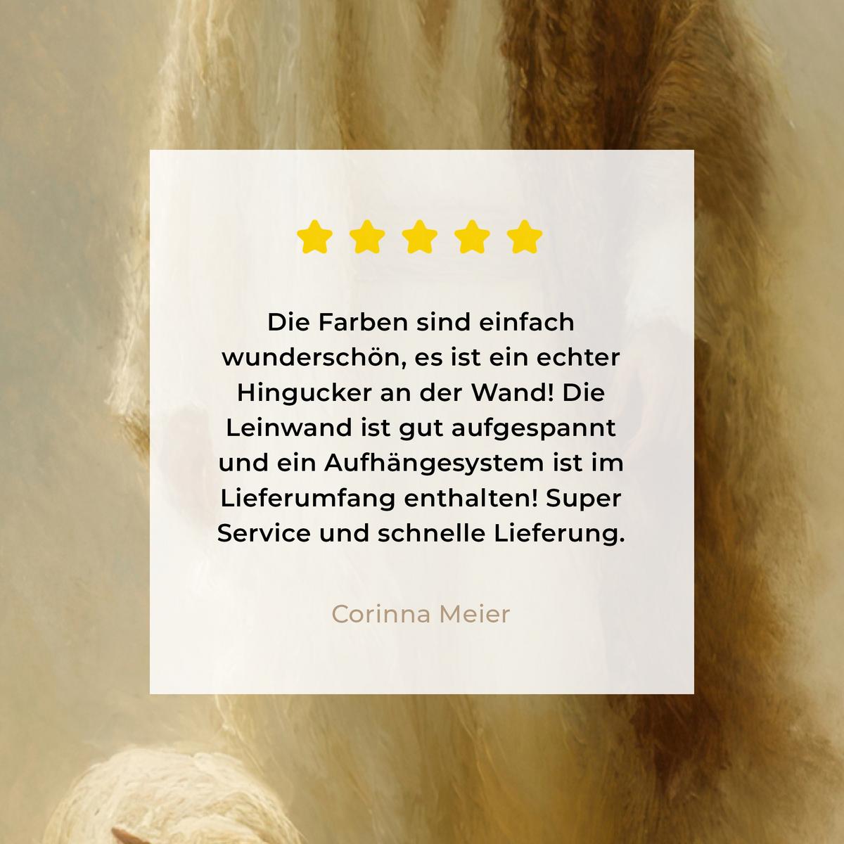 LEINWANDBILD Schaf - Jesus - Pinselstriche - Abstrakt Room Decor 30x40 cm - Sandfarben, Textil (30/40cm) - MuchoWow
