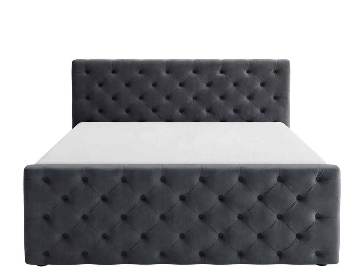 BOXBETT Montego 180x200 Dunkelgrau - Dunkelgrau, Holz/Textil (180/200cm) - Graingold