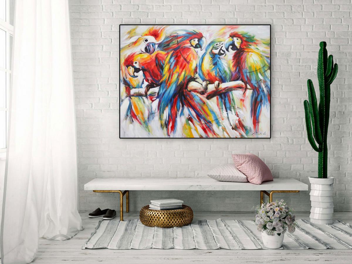 ACRYLBILD HANDGEMALT 100/75 cm - Multicolor, Holz/Textil (100/75cm) - KUNSTLOFT