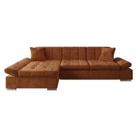 ECKSOFA Montana, Seite: Links - Dunkelorange, Holz/Textil (278/161cm) - MIRJAN24