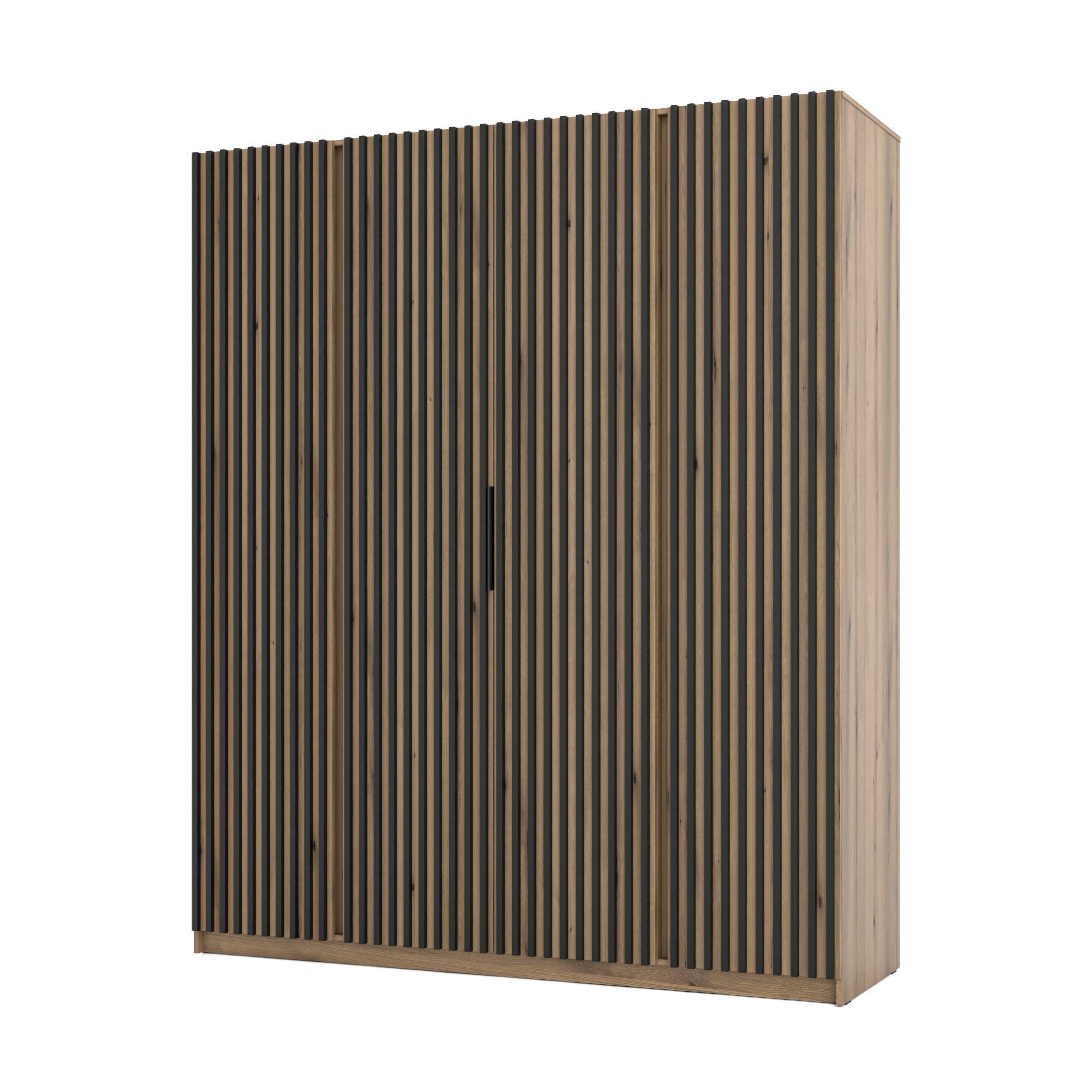 DREHTÜRENSCHRANK CAGLIARI 200/239/61,9 cm 4-türig Goldfarben - Goldfarben, Holzwerkstoff (200/239/61.9cm) - MASSENO