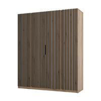 DREHTÜRENSCHRANK CAGLIARI 200/239/61,9 cm 4-türig Goldfarben - Goldfarben, Holzwerkstoff (200/239/61.9cm) - MASSENO