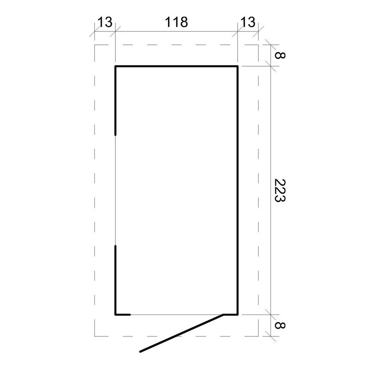 HOLZ-GARTENHAUS - B144xL239xH198 cm/ 2.63 m2 M306 - Beige, Holz (144/198/239cm) - Timbela