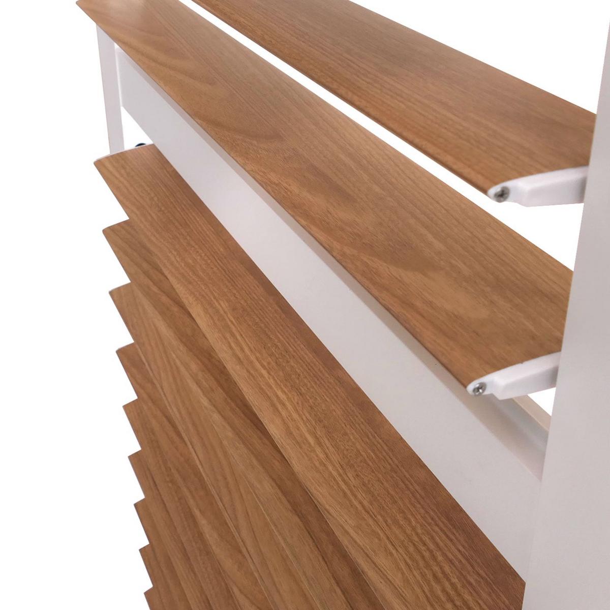 LAMELLENWAND FÜR PERGOLA Weiß - Weiß, Metall (68/220/3cm) - MCW