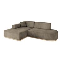 ECKSOFA Ottomane Links IREA-L1 - 234x171x83 cm Braun - Braun, Holzwerkstoff/Textil (234/171cm) - ALTDECOR