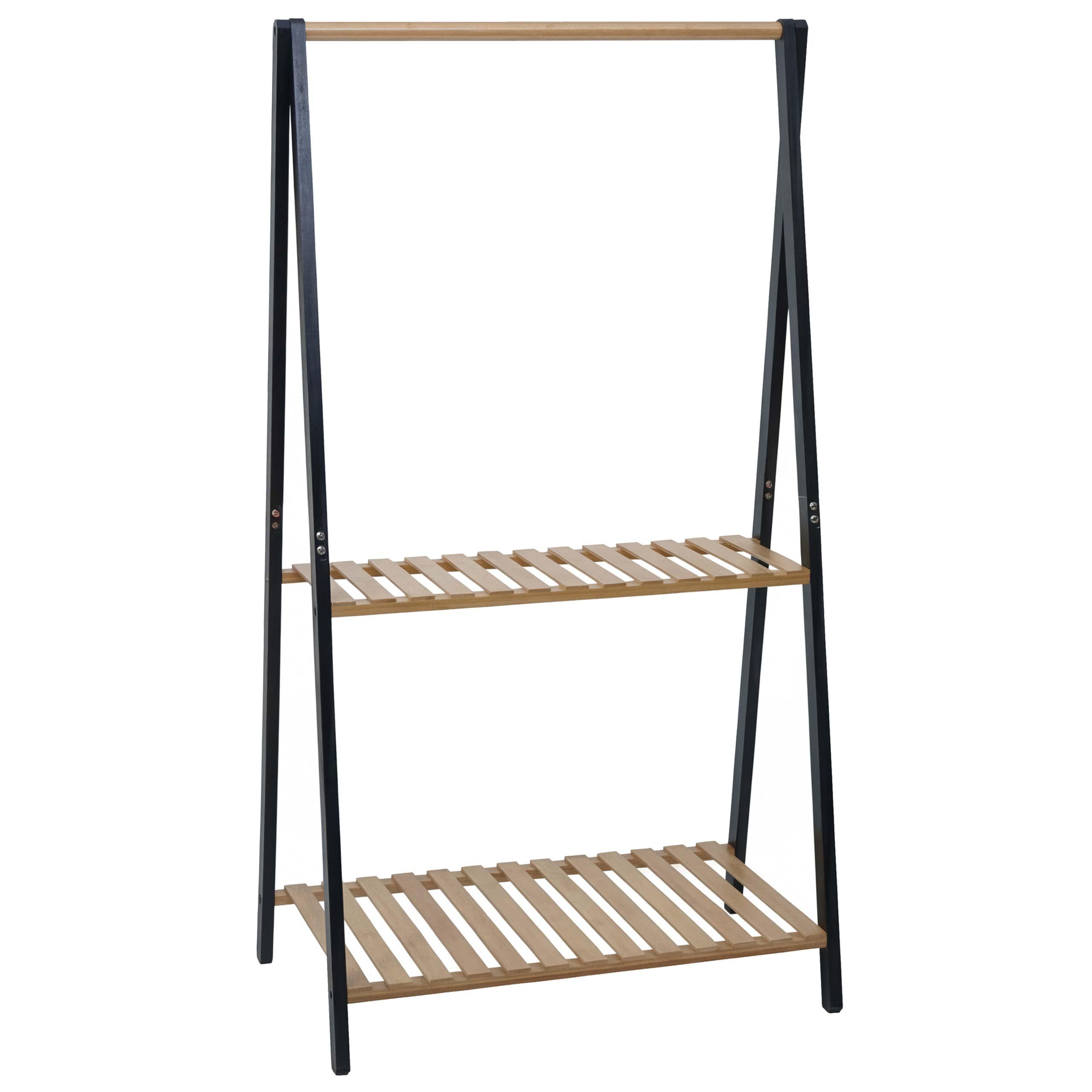PFLANZENREGAL Beige, Schwarz - Beige/Schwarz, Holz (70/130/44cm) - MCW