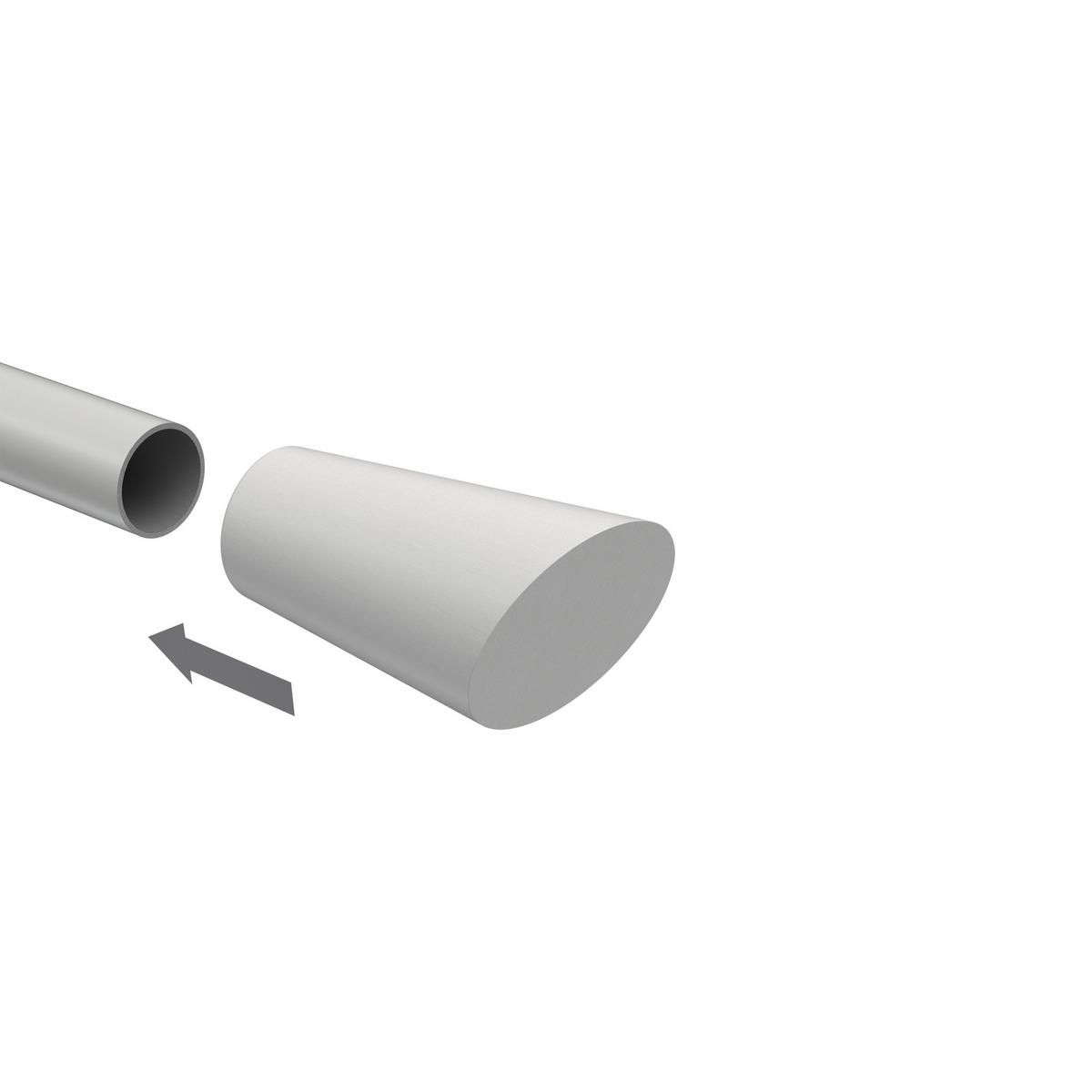 ENDSTÜCKE FÜR GARDINENSTANGEN 20 mm Ø, Bero Weiß, Packung 2 Stück - Weiß, Holz (6.8/4/4cm) - INTERDECO
