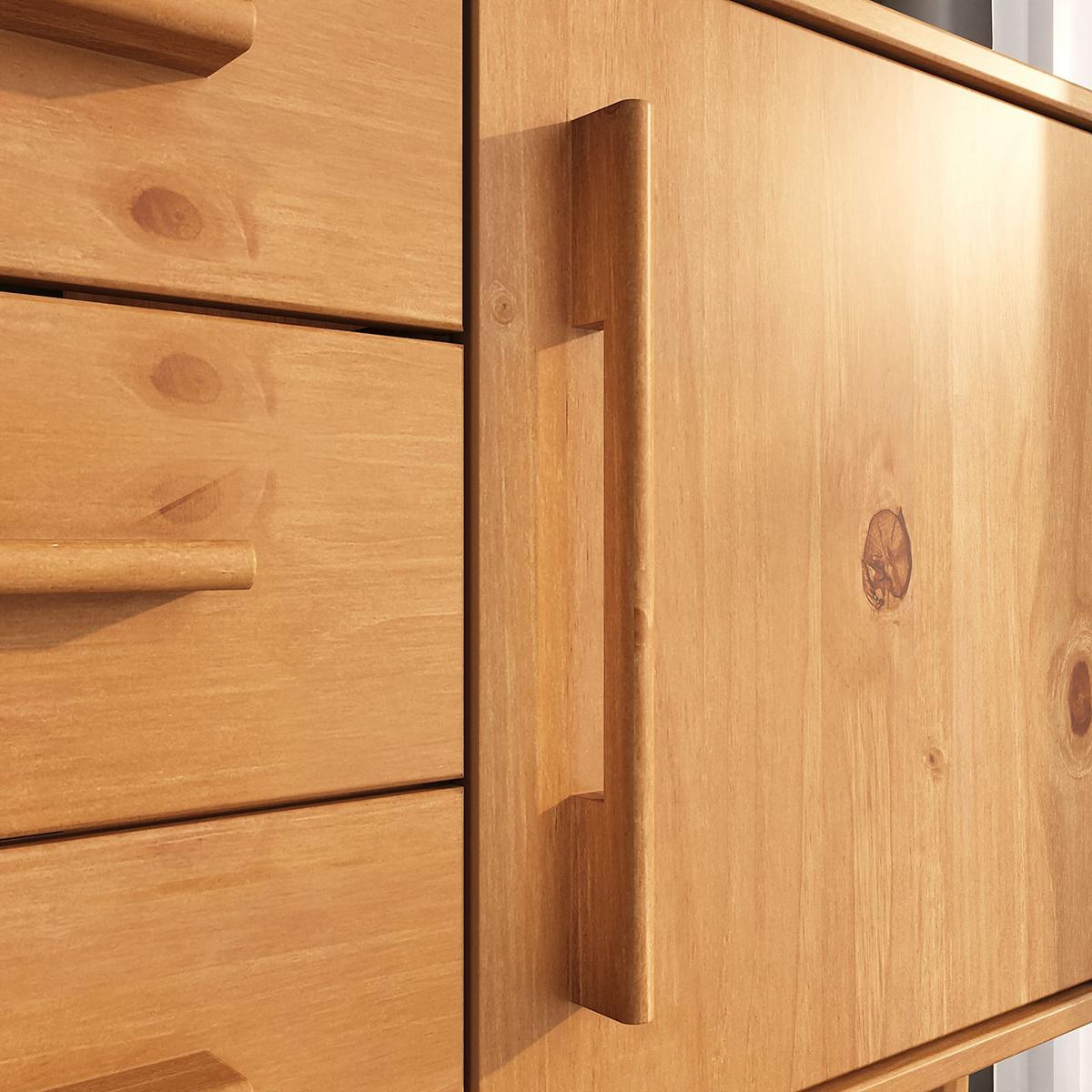 SIDEBOARD TECCA Eiche - Eichefarben, Holz (145/71/43cm) - IDIMEX