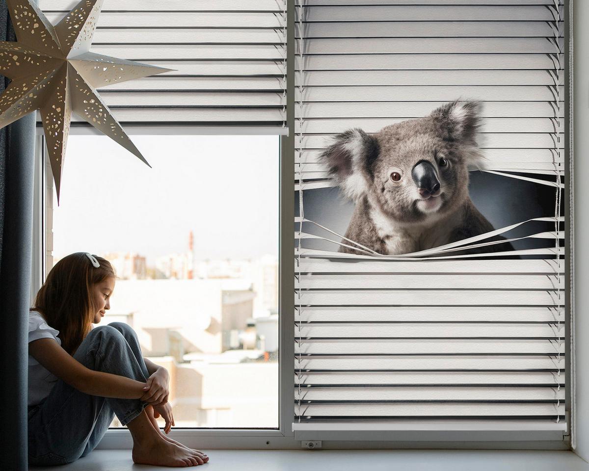 INNENROLLO - Fensterrollo - Rollo - 150x180 cm - Koala - Grau, Kunststoff (150/180/0.5cm) - TULUP