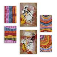 POSTER Set Mit 6 Razzle Blenden In Weibliche Zusammenfassung A3 & A4 Rahmenlos - Klar, Papier (29/3cm) - Nacnic