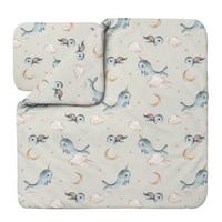 BABY Bambus-Bettwäsche Wale - Olivgrün, Textil (75/75cm) - waldin