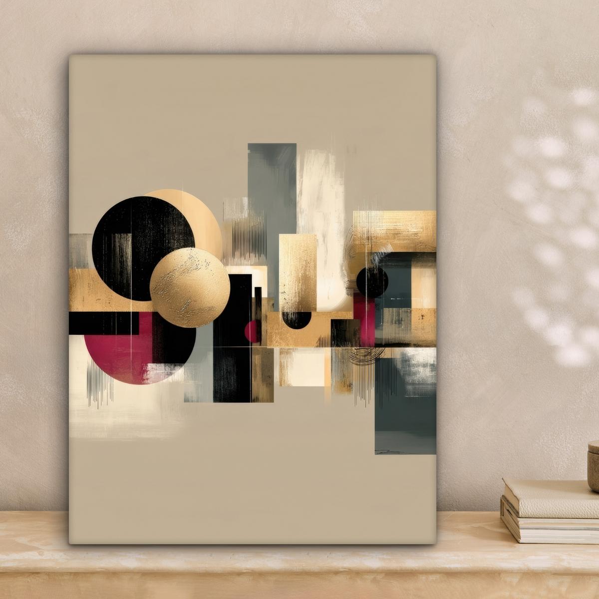 LEINWANDBILD Abstrakt - Formen - Beige - Texturen Room Decor 30x40 cm - Beige, Textil (30/40cm) - MuchoWow