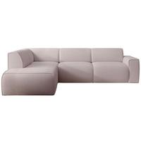 ECKSOFA Bouvi Beige links - Beige/Schwarz, Kunststoff/Textil (292/220cm) - Selsey