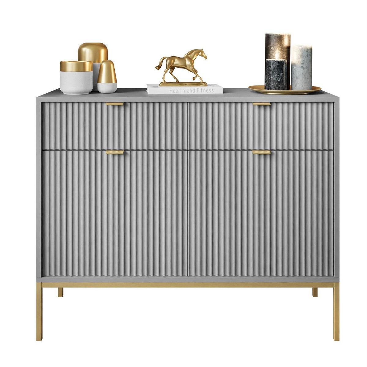 SIDEBOARD YASUMI 153 2D3S mit Schubladen beige - Beige, Holzwerkstoff (153.5/81.4/39.4cm) - Lookway