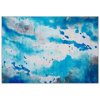 KURZFLOR-TEPPICH Bozat 230/160 cm - Blau, Kunststoff (160/230cm) - Beliani