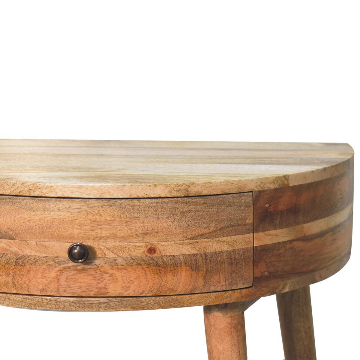 KONSOLE Odyssey Eichenoptik, 1 Schublade, Beige - Beige/Messingfarben, Holz/Metall (40/70/80cm) - Artisan Furniture