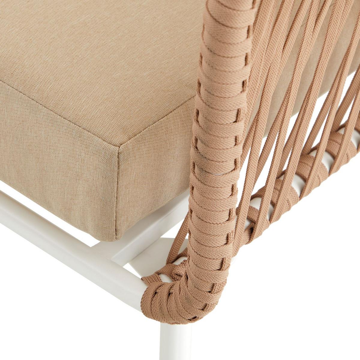 GARTENMÖBEL MYKONOS - Beige/Weiß, Metall - IDIMEX