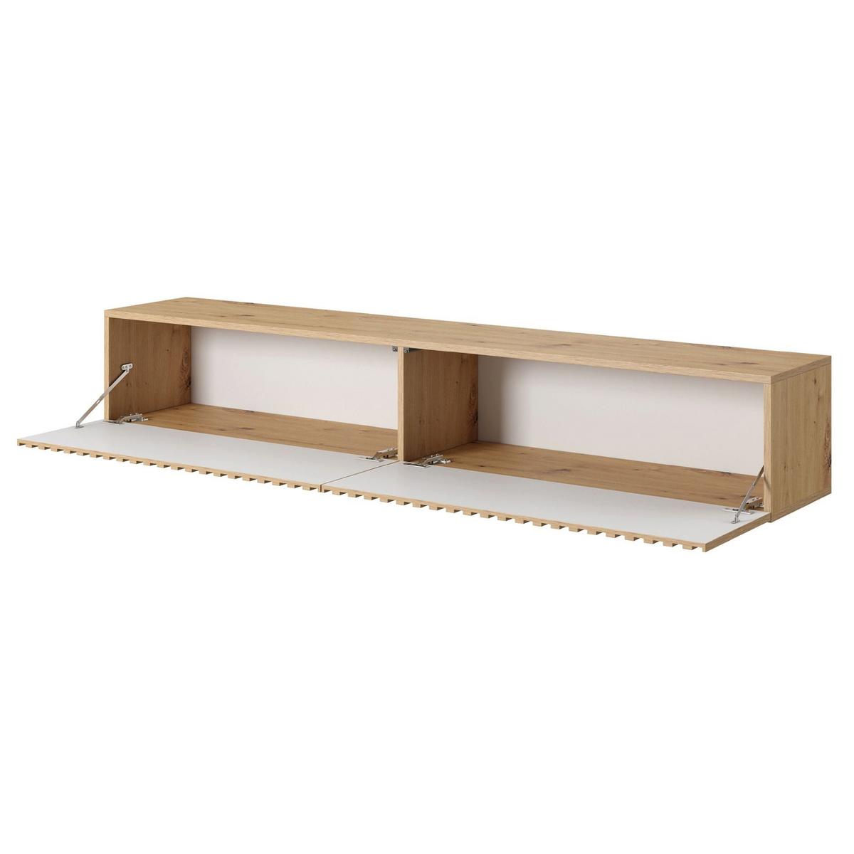 TV-HÄNGEBOARD Telire Eiche / Schwarz 175 cm - Schwarz/Eiche Artisan, Holzwerkstoff (175/30/31.6cm) - Selsey