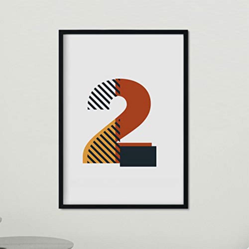 POSTER Nummer 2 - Zahlen A3 Rahmenlos - Klar, Papier (29.7/5/42cm) - Nacnic