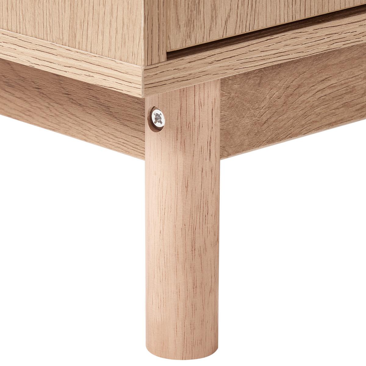 SCHRANK Hellbraun Costello - Hellbraun, Holzwerkstoff (120/83/40cm) - Beliani