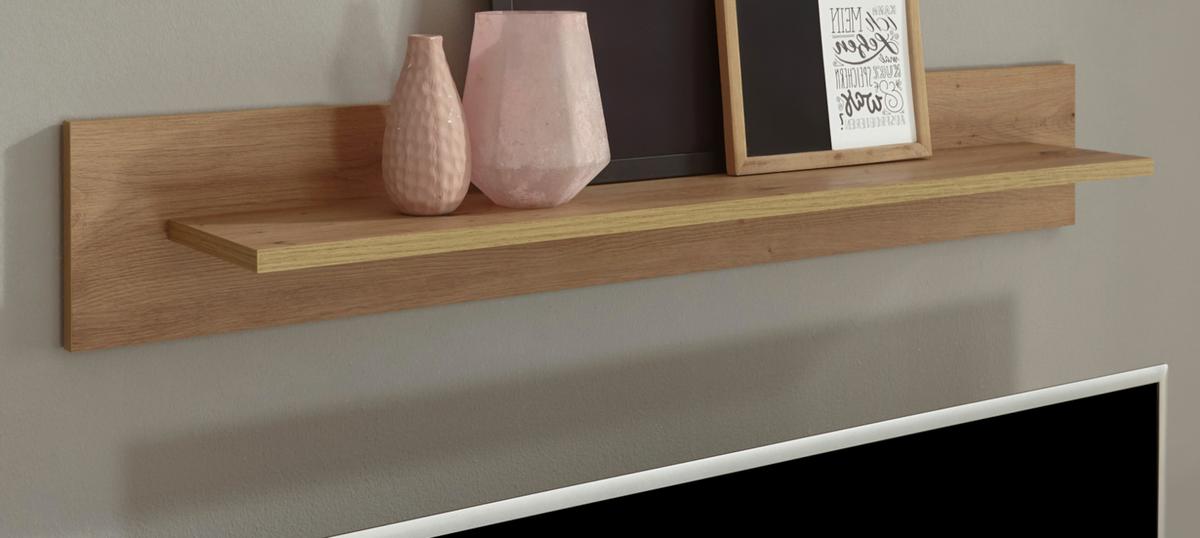 WANDBOARD Eiche Artisan 107 x 17 cm, Wandregal skandinavisch - Eichefarben, Holzwerkstoff (107/17/19cm) - Furn.Design