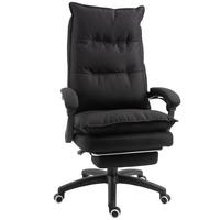 BÜROSTUHL mit Massagefunktion, Ergonomischer Schreibtischstuhl, Schwarz - Schwarz, Kunststoff (62/130/70cm) - Vinsetto