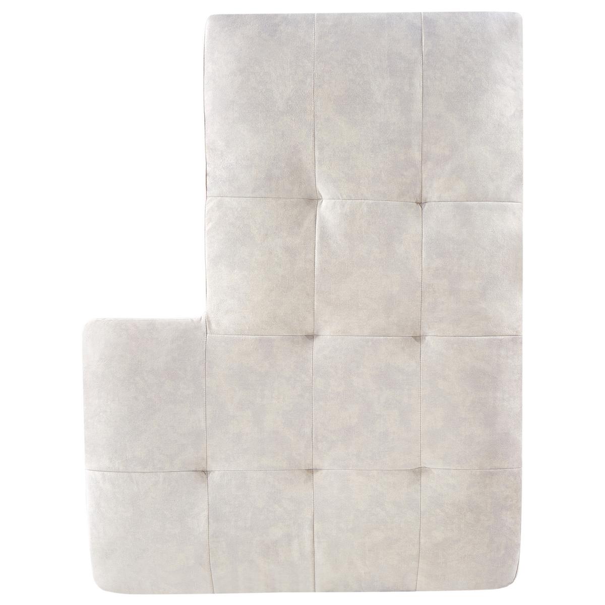 ECKSOFA 4-Sitzer Samtstoff Hellbeige linksseitig Kiruna - Beige/Schwarz, Textil (290/148cm) - Beliani
