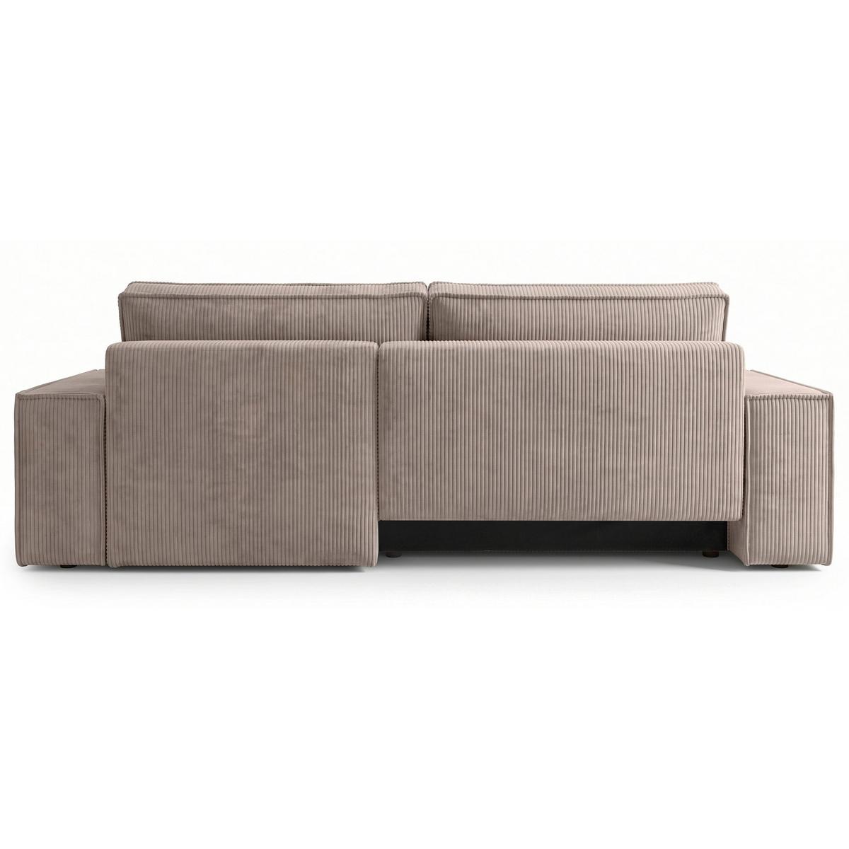 ECKSOFA Farese Mini mit Cordbezug Beige, rechts - Beige/Schwarz, Textil (167/240cm) - Selsey