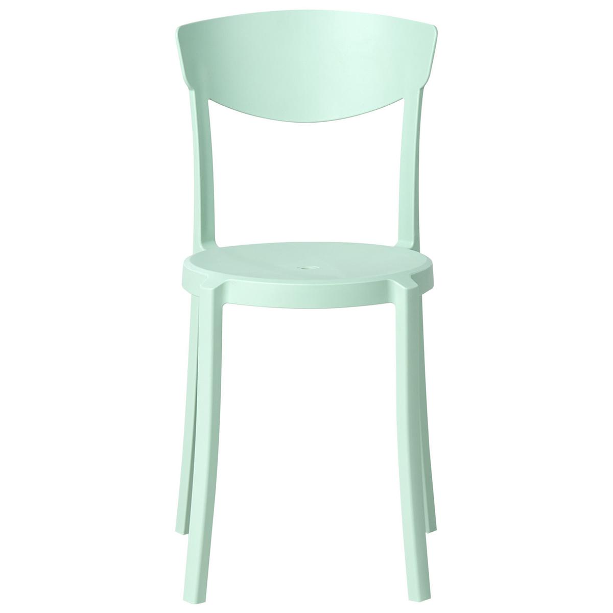GARTENSTUHL 4er-Set Mintgrün Vieste - Mintgrün, Kunststoff (42/80/38cm) - Beliani