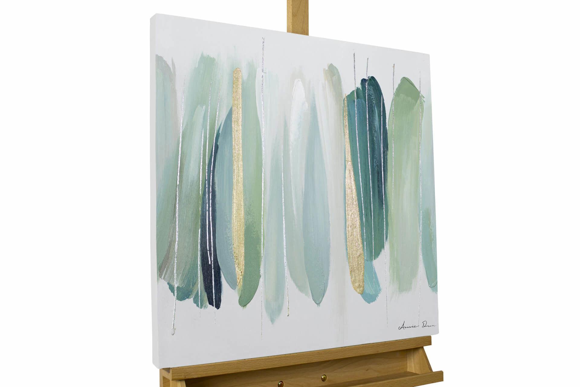 ÖLGEMÄLDE 60/60 cm - Grün, Holz/Textil (60/60cm) - KUNSTLOFT