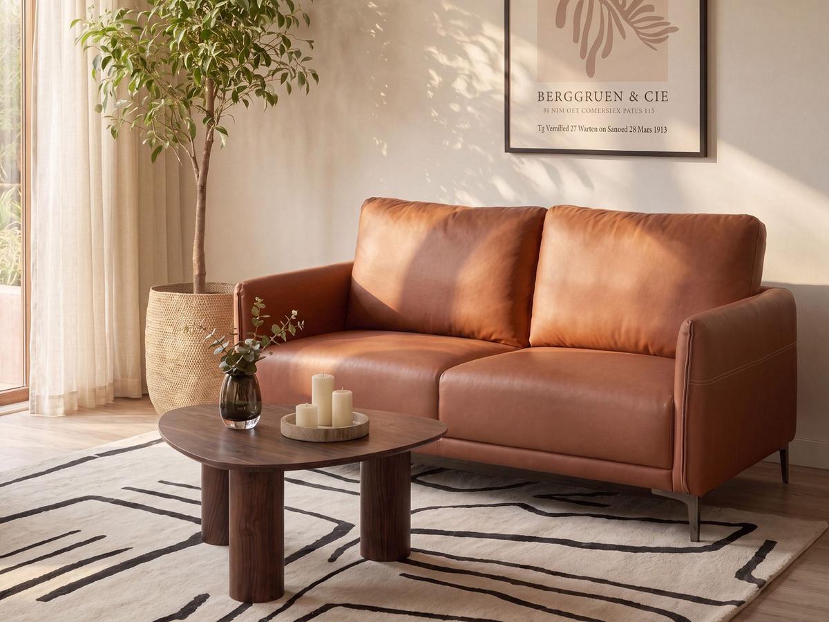 2-SITZER-SOFA Stoff Goldbraun Cilens - Goldfarben, Textil (152/93/83cm) - Beliani