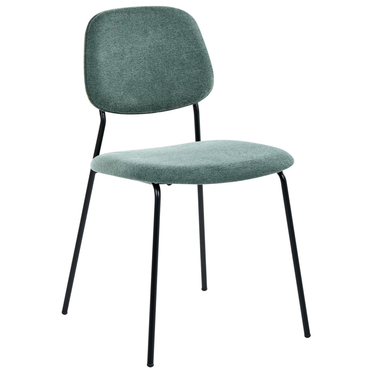 ESSZIMMERSTUHL 4er-Set Stoff Grün Riley - Grün, Textil (48/83/52cm) - Beliani