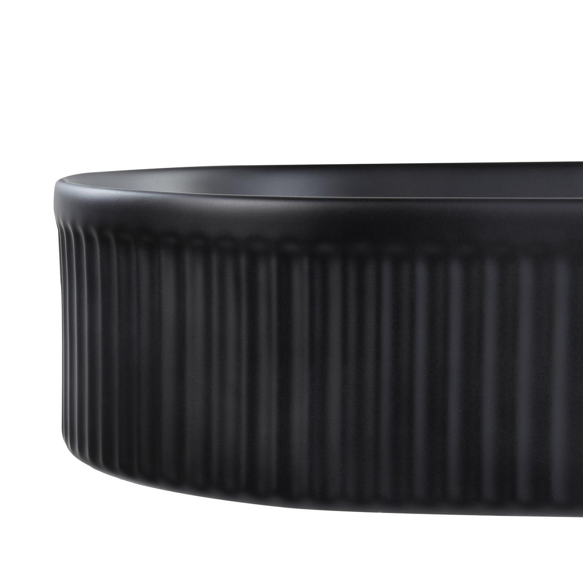 AUFSATZWASCHBECKEN 49/31 cm Geldo - Schwarz, Keramik (49/13/31cm) - Beliani