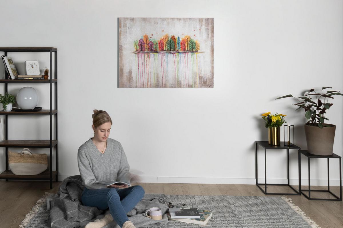 ÖLGEMÄLDE 100/75 cm - Beige/Multicolor, Holz/Textil (100/75cm) - KUNSTLOFT